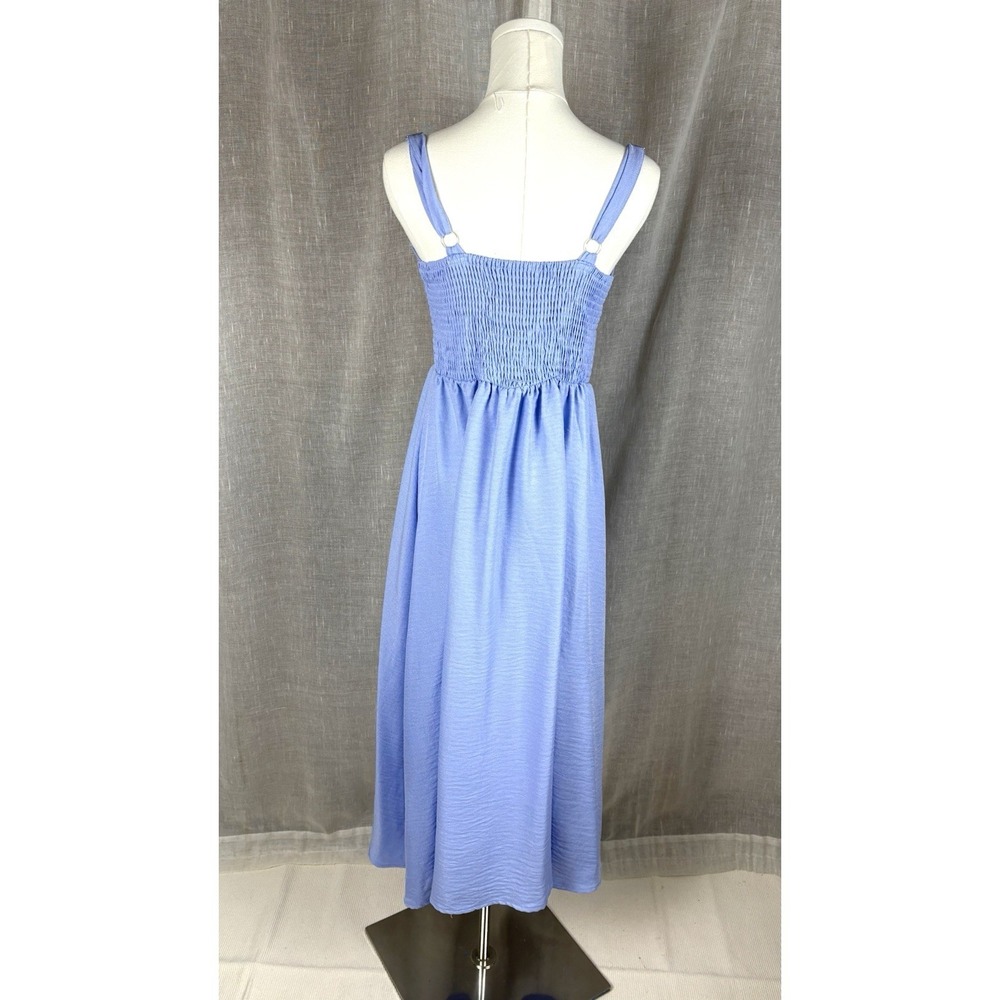 Womens Corset Midi Sun Dress Sz S French Blue Corset Cottagecore Coquette Fairy - Picture 11 of 11